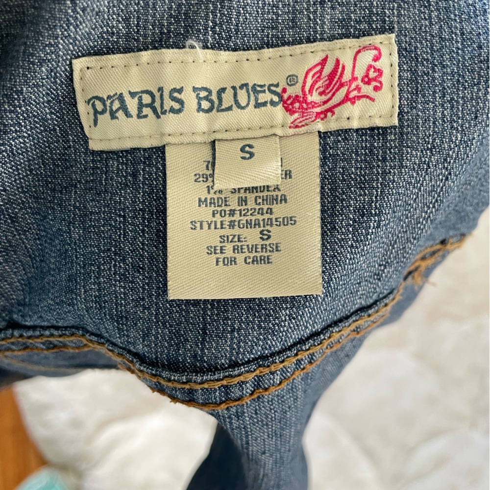 Paris Blues Jeans Vest Size Small - nicely cut - great curves - Picture 4 of 6